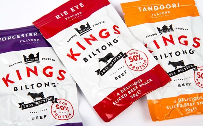 國王牌牛肉干包裝設計,休閑食品的良配