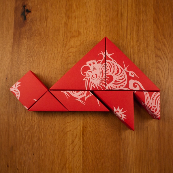 春節禮品盒包裝設計，新年七巧板的妙用
