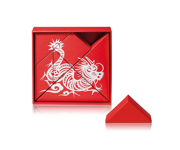 春節禮品盒包裝設計，新年七巧板的妙用