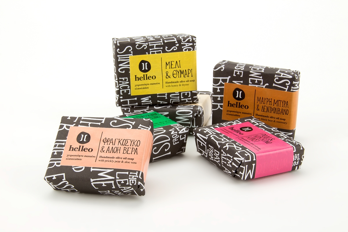 Helleo天然肥皂系列品牌包裝設計,六個肥皂,六個故事
