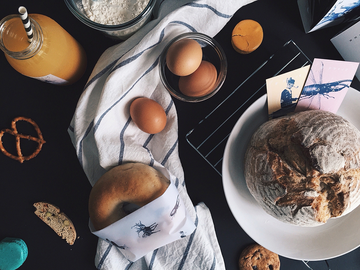 概念化早餐,面包與餅干食品飲料包裝設(shè)計(jì)