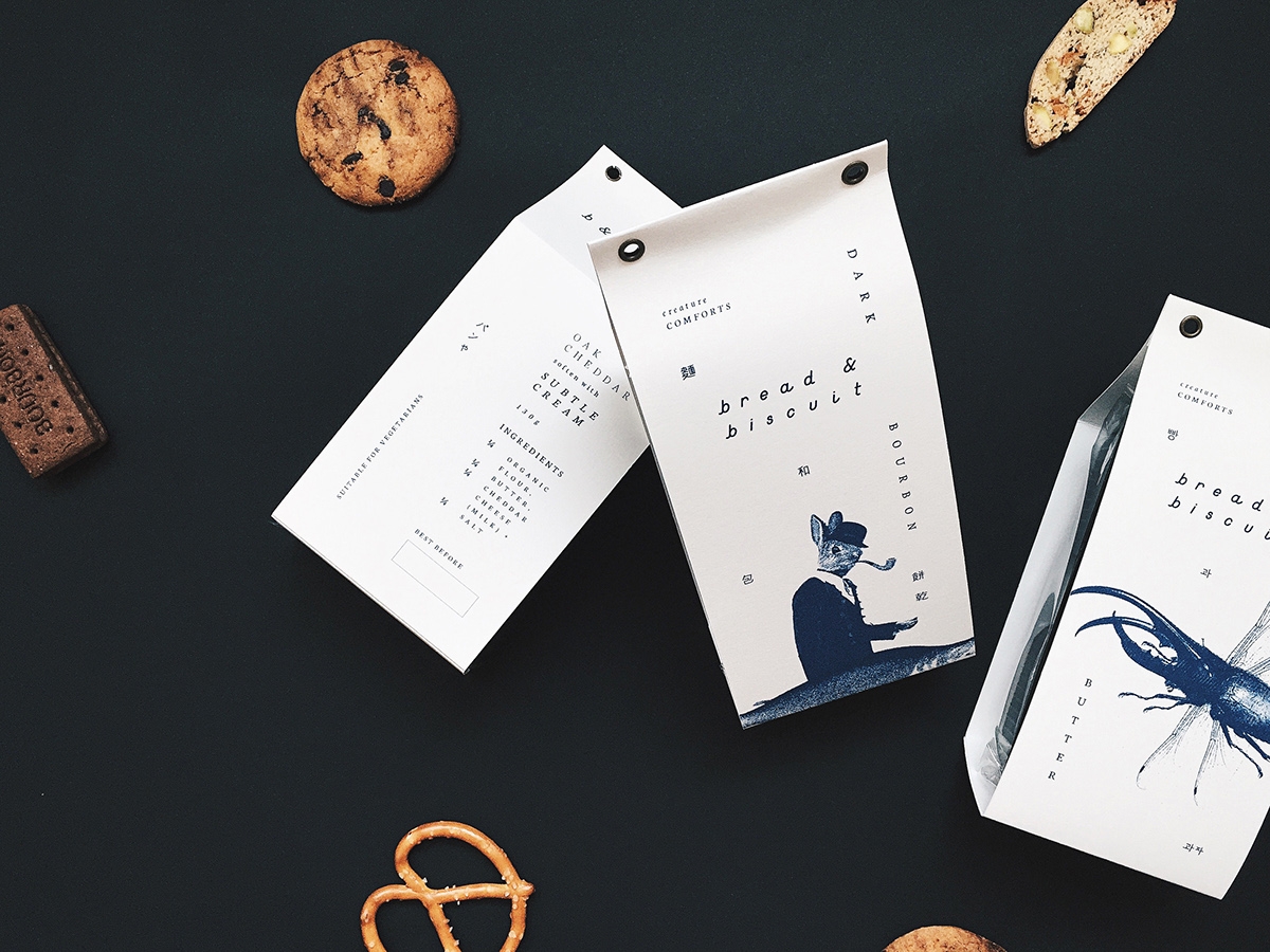 概念化早餐,面包與餅干食品飲料包裝設(shè)計(jì)