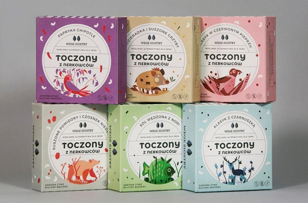 可鹽可甜，動物愛好者的心頭好｜小清新插畫素食包裝設計